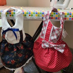 Home made puppy dresses.
